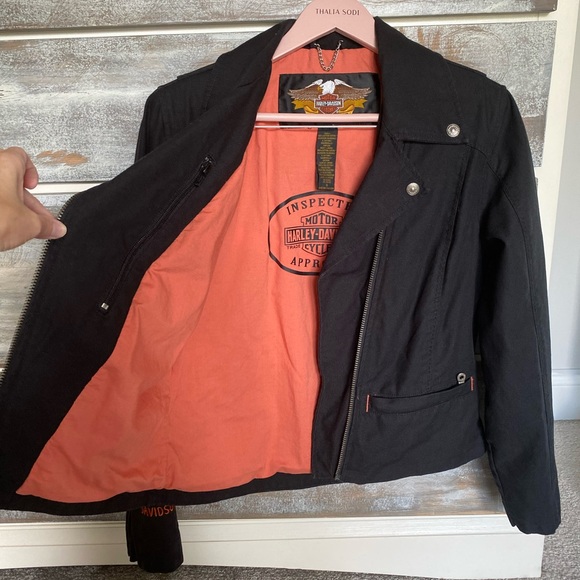 Harley Davidson Asymmetrical Zip Black Jacket - Picture 12 of 12
